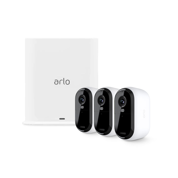 Arlo Essential VMC3350 2K Outdoor Security Camera Bundle (2nd Generation) - 3 Cameras with Smarthub