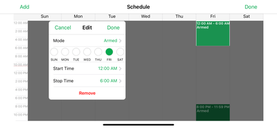 How can I set a schedule for my camera in my Arlo account?