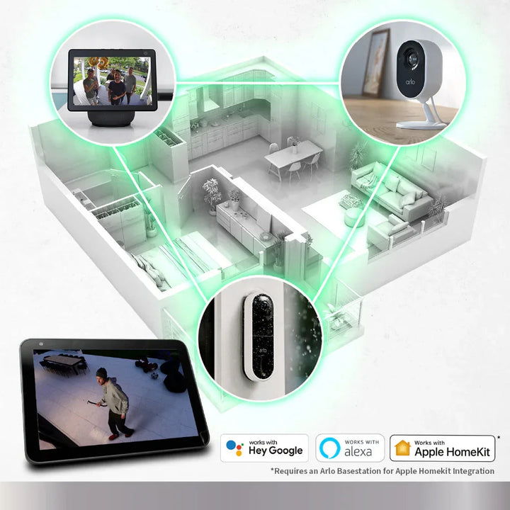 ARLO Pro 5 VMC4460P 2K Quad HD Wireless HDR Security Camera Bundle - 4 Camera