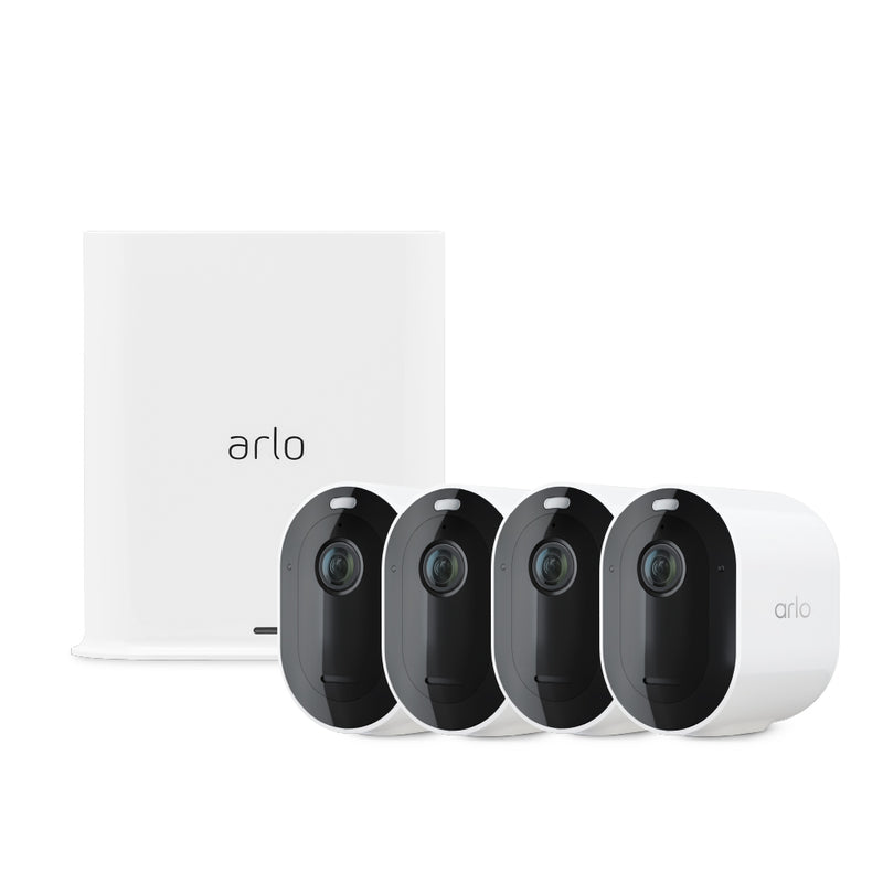 Arlo Pro 5 VMC4460P 2K Quad HD Wireless HDR Security Camera Bundle - 4 Camera