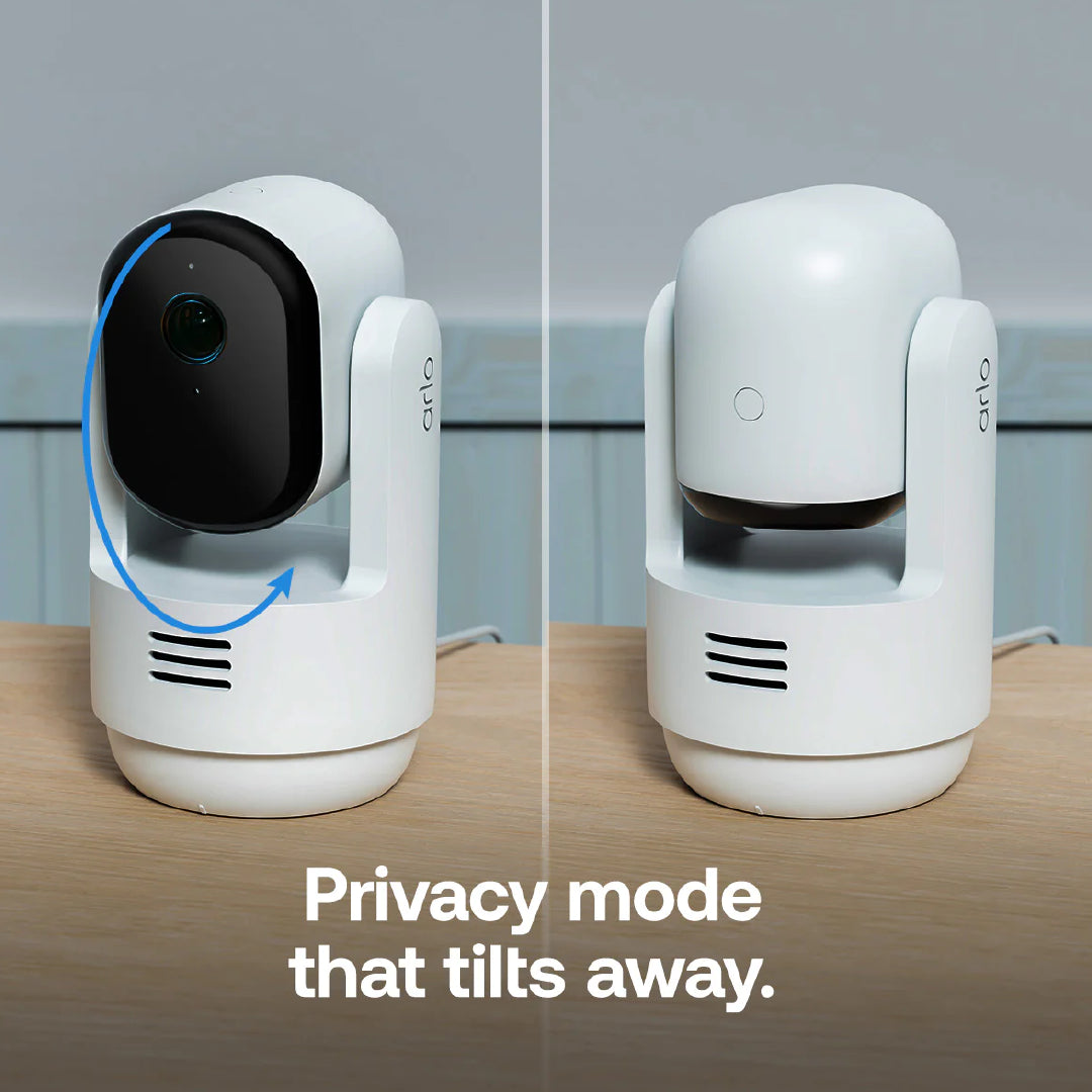 Arlo Essential 3 2K Pan Tilt Indoor Wired Security Camera