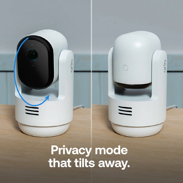 Arlo Essential 3 2K Pan Tilt Indoor Wired Security Camera