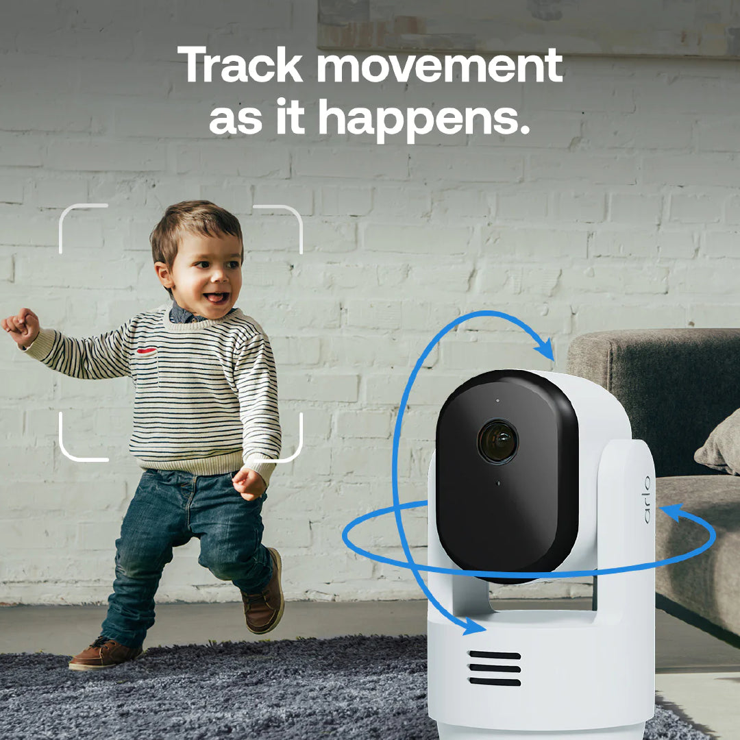 Arlo Essential 3 2K Pan Tilt Indoor Wired Security Camera