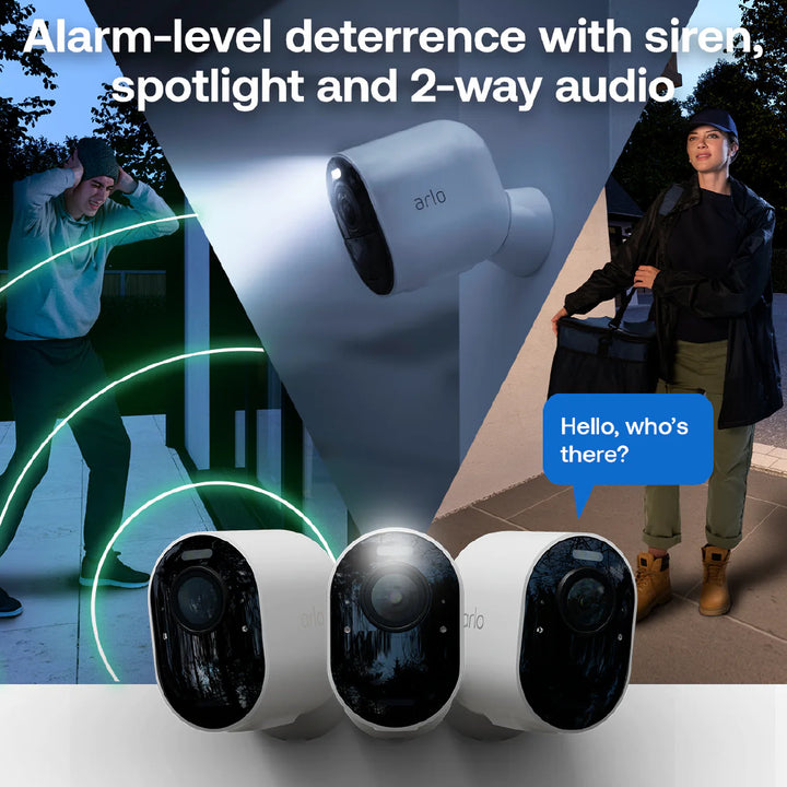Arlo Pro 6 2K+ Outdoor Wireless Battery-Powered Security Camera With Spotlight - 2 Camera Pack