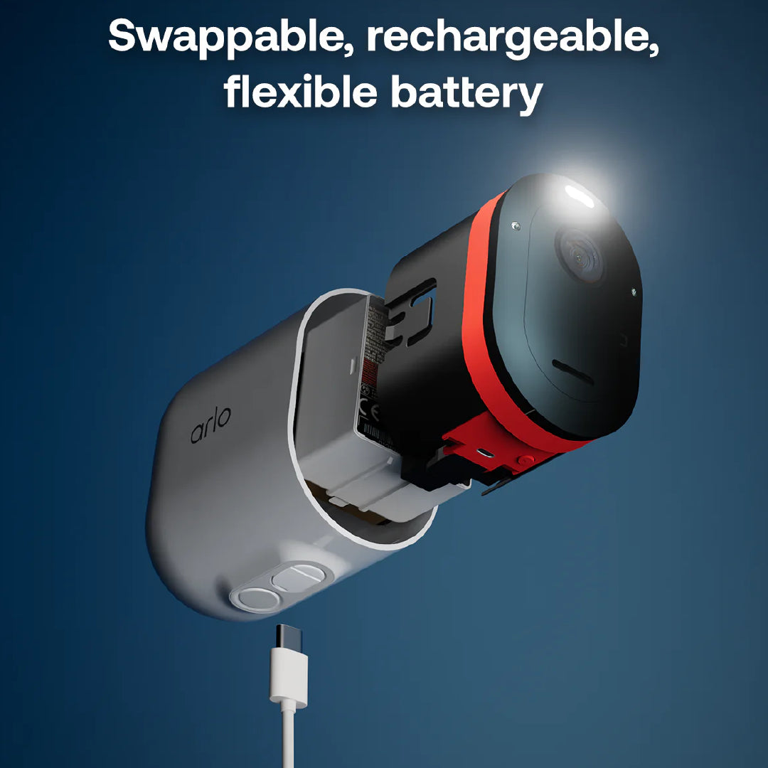 Arlo Pro 6 2K+ Outdoor Wireless Battery-Powered Security Camera With Spotlight - 1 Camera Pack