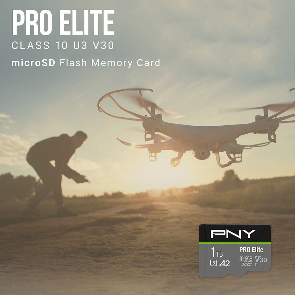 PNY PRO Elite Class 10 U3 V30 microSD Flash Memory Card 1TB