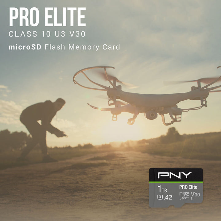 PNY PRO Elite Class 10 U3 V30 microSD Flash Memory Card 1TB