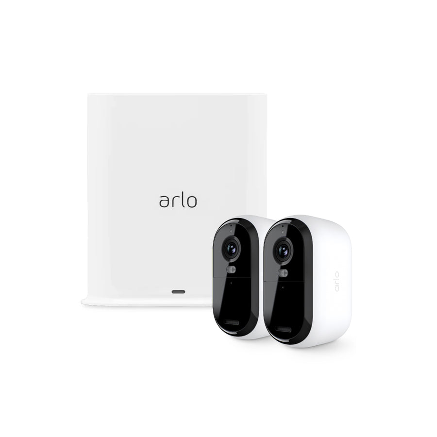 Arlo Essential VMC3250 2K Outdoor Security Camera Bundle (2nd Generation) - 2 Cameras with Smarthub