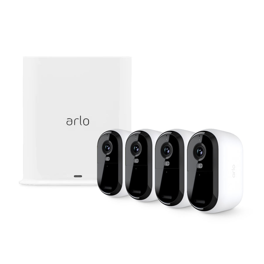 Arlo Essential VMC3450 2K Outdoor Security Camera Bundle (2nd Generation) - 4 Cameras with Smarthub