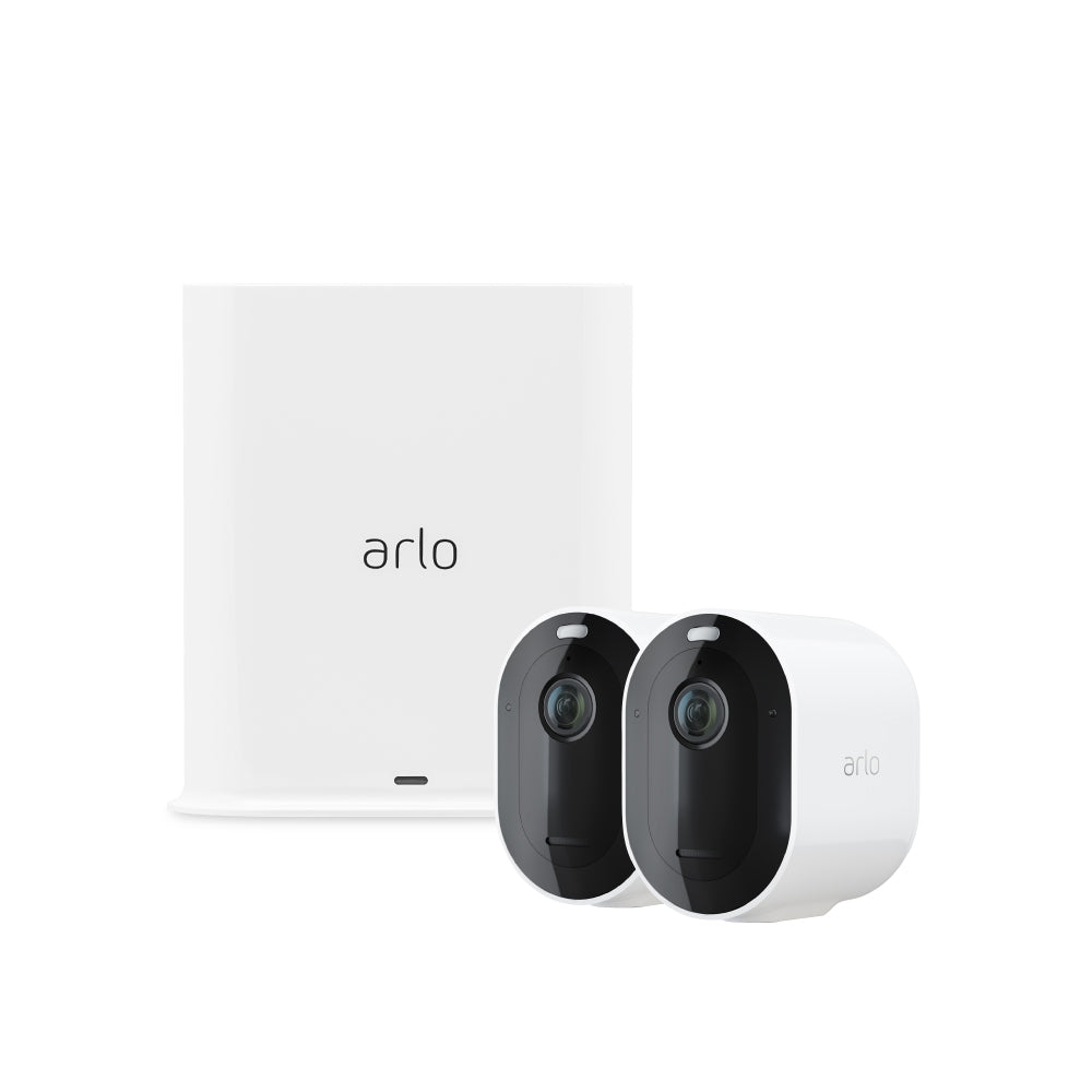 Arlo Pro 4 2K Quad HD Wireless HDR Security Camera System Bundle - 2 Cameras