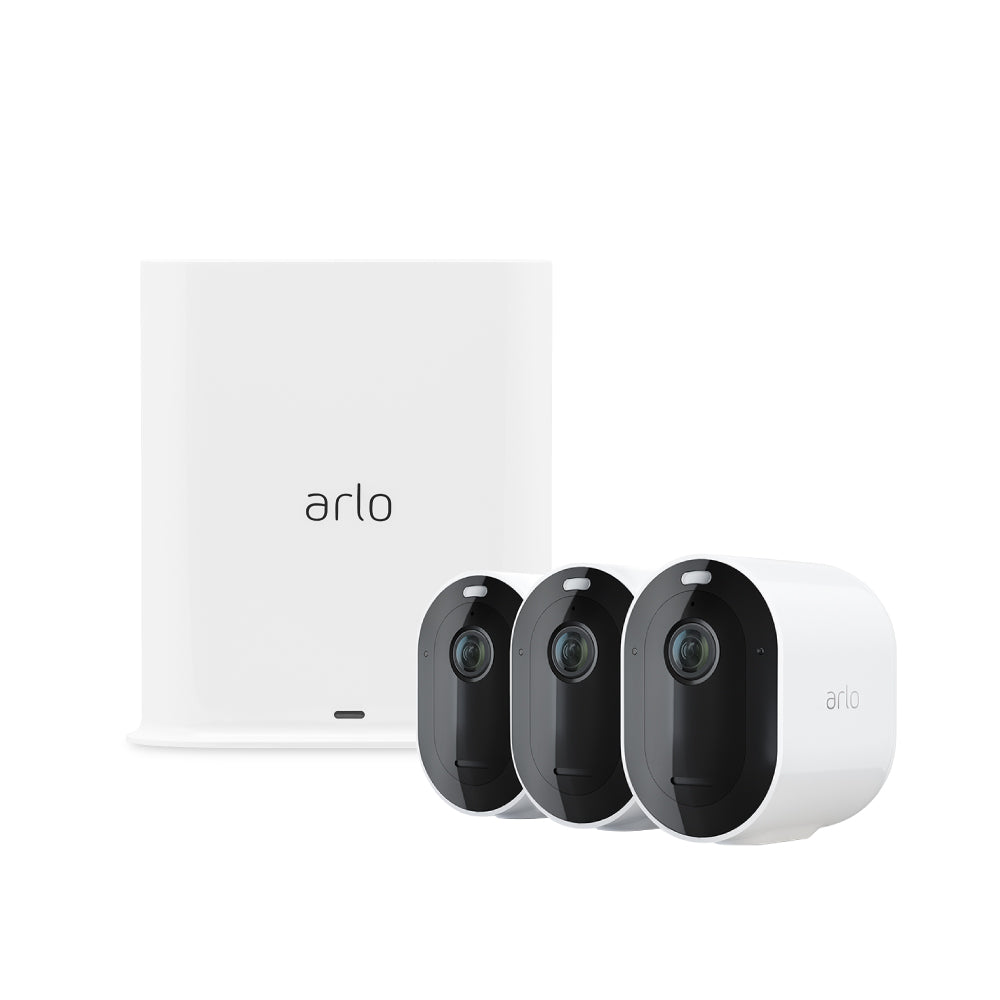 Arlo Pro 4 2K Quad HD Wireless HDR Security Camera System Bundle - 3 Cameras